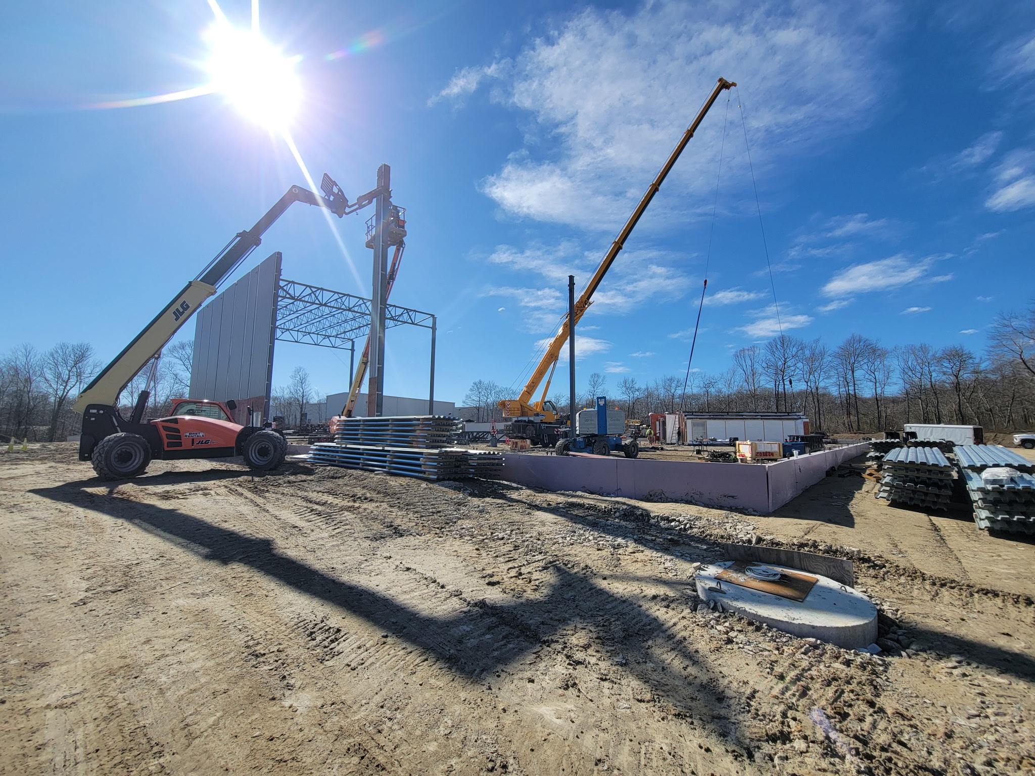 Ground-up commercial warehouse construction Massachusetts