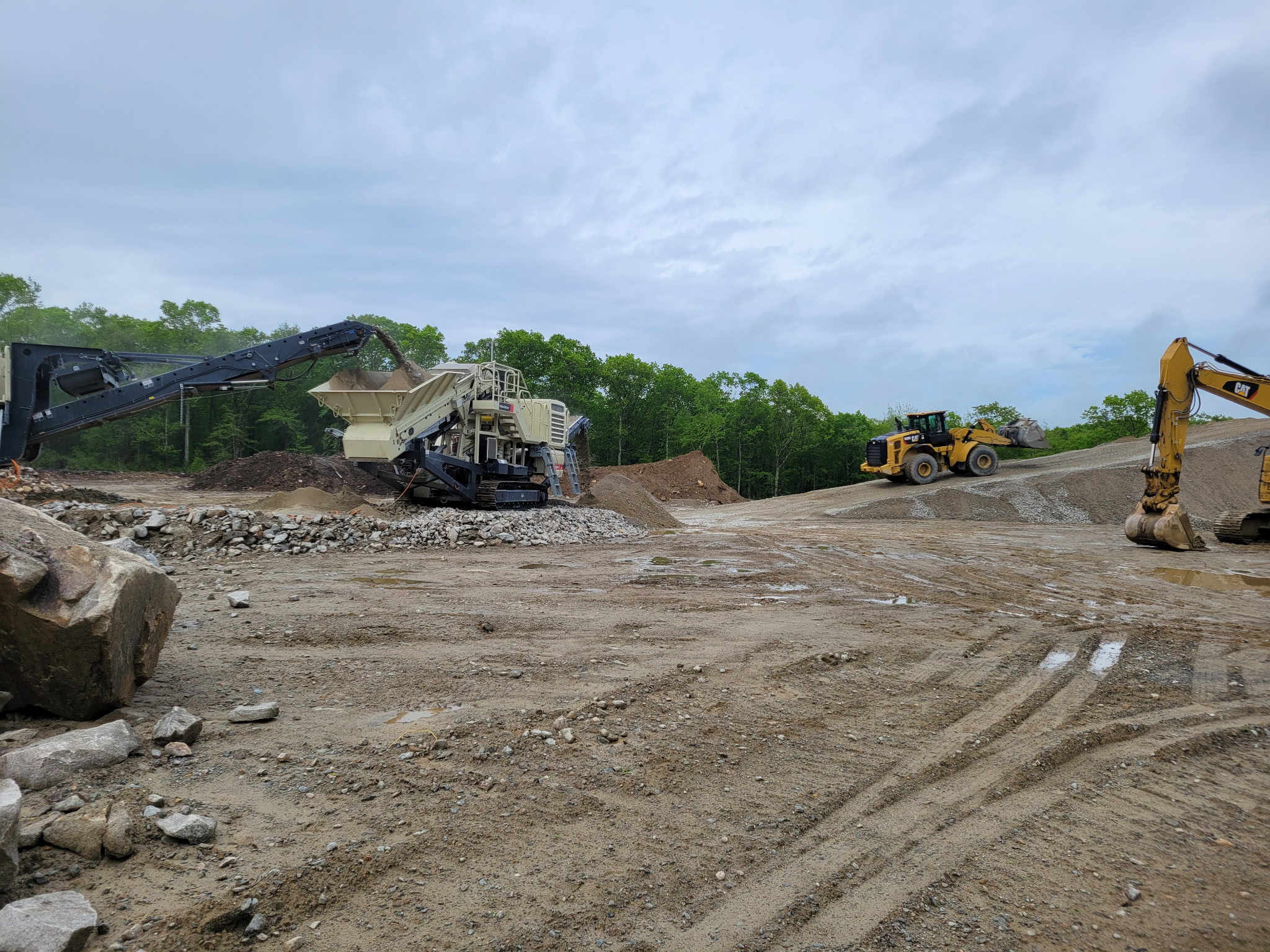 Commercial site development and rock crushing Massachusetts