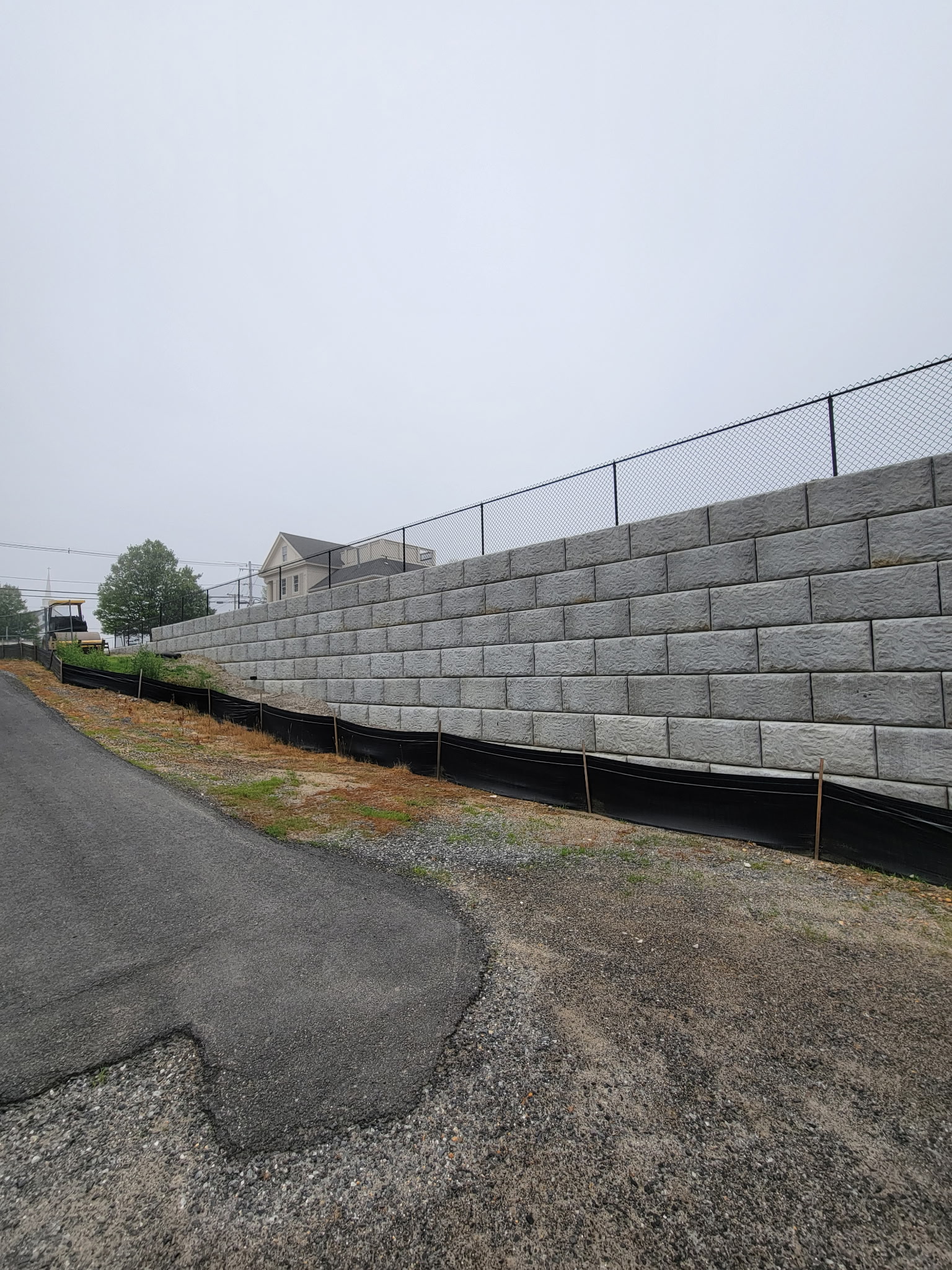 Large commercial retaining wall Massachusetts